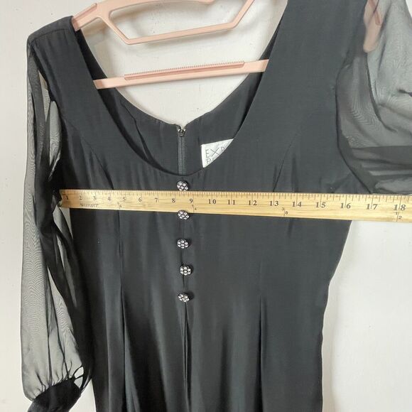 Vintage EXPO Petite Black Jewel Button Wide Leg Jumpsuit NWT Size 2 Made in USA - Picture 9 of 12